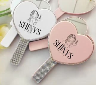 Shinys Heart Hand Mirrors